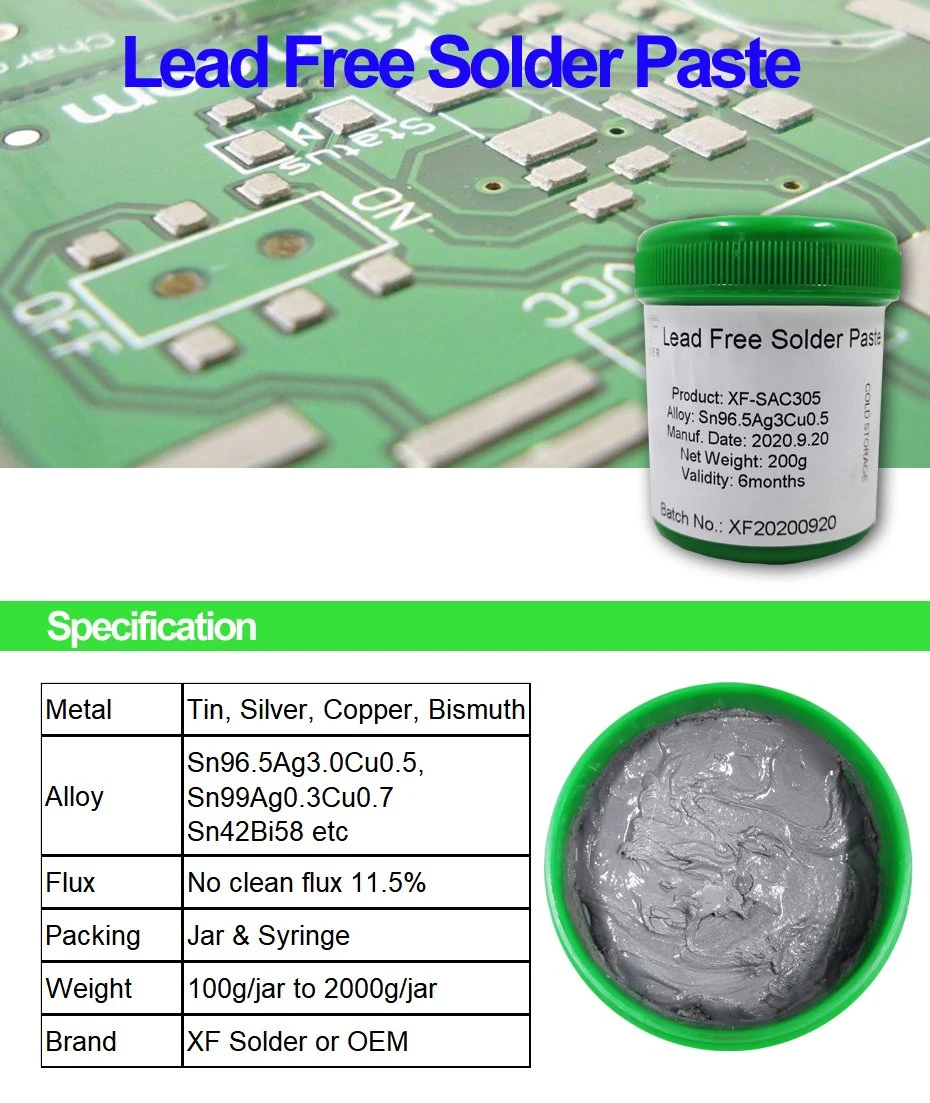 No 5 138 Ppd BGA Soft Rosin Soldering Low Temperature Lead Free Solder Paste Sn42 Bi58 Through Hole