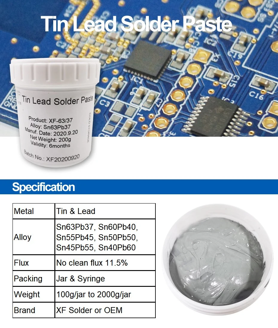 Dongguan Amtech Senju Leaded Tin Solder Paste 63/37